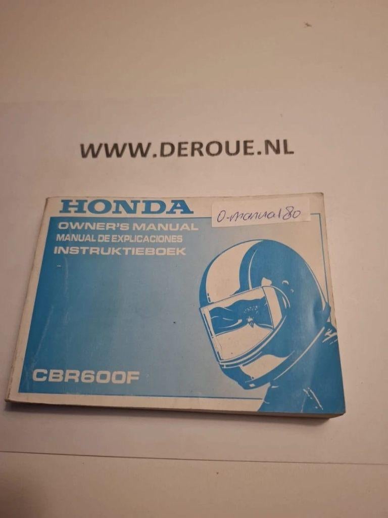 80 0WNERS MANUAL HONDA CBR600F  1991 USED, Motoren, Handleidingen en Instructieboekjes, Ophalen of Verzenden, Honda