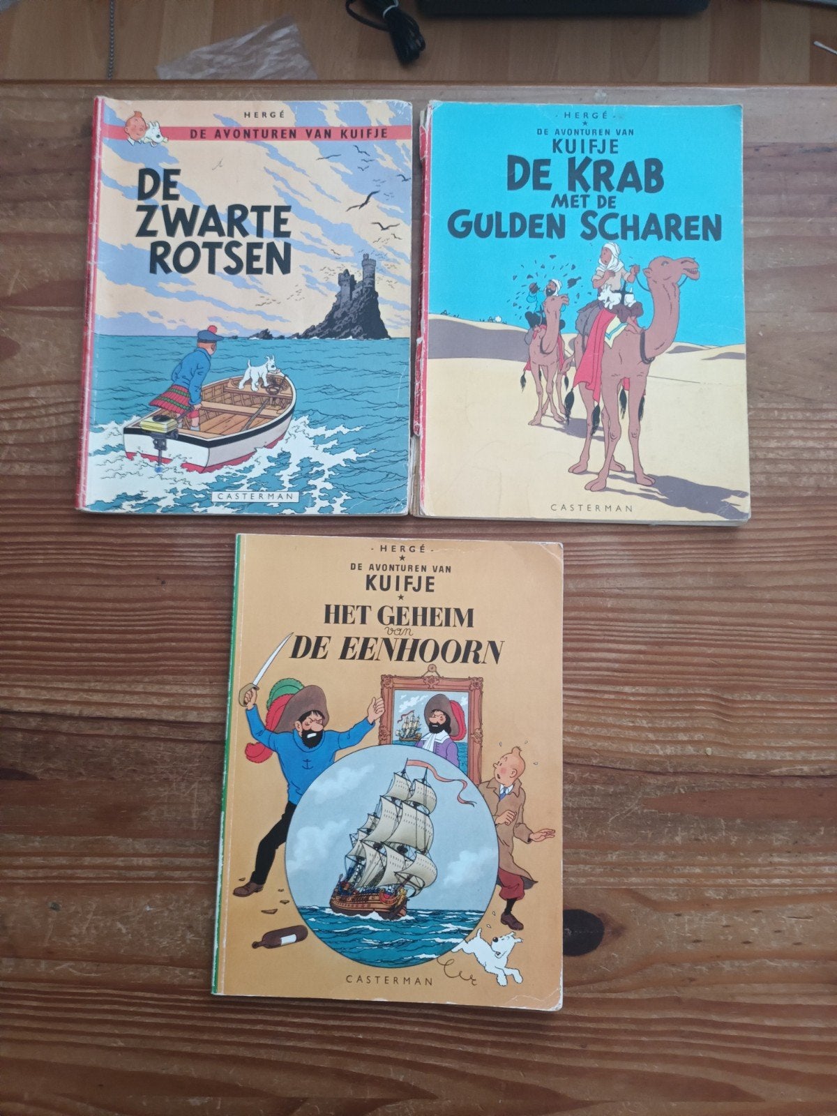 Kuifje stripboeken: De Zwarte Rotsen, De Krab, Het Geheim, Boeken, Ophalen of Verzenden