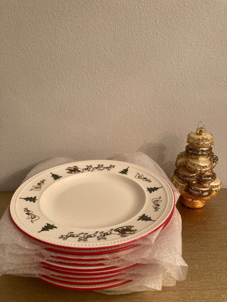 ️ ⭐️ Wedgwood Windsor Christmas prachtige ontbijtborden p/st, Ophalen of Verzenden, Zo goed als nieuw, Bord(en), Wedgwood