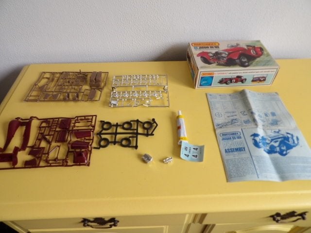 MATCHBOX BOUWDOOS JAGUAR SS/100, Overige merken, 1:50 of kleiner, Auto, Ophalen of Verzenden