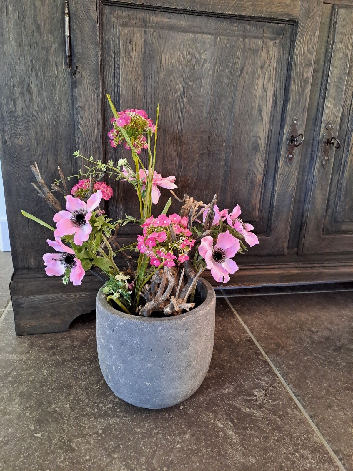 Prachtige bloempot met kunstbloemen, Huis en Inrichting, Ophalen, Zo goed als nieuw