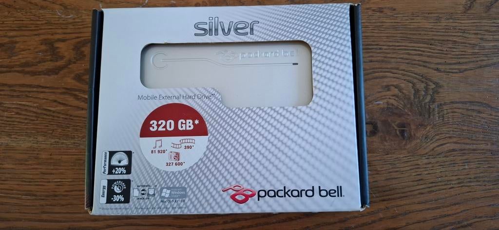 Packard Bell Silver 320GB Externe Harde Schijf USB, Computers en Software, Harde schijven, Zo goed als nieuw, Server, Extern, HDD