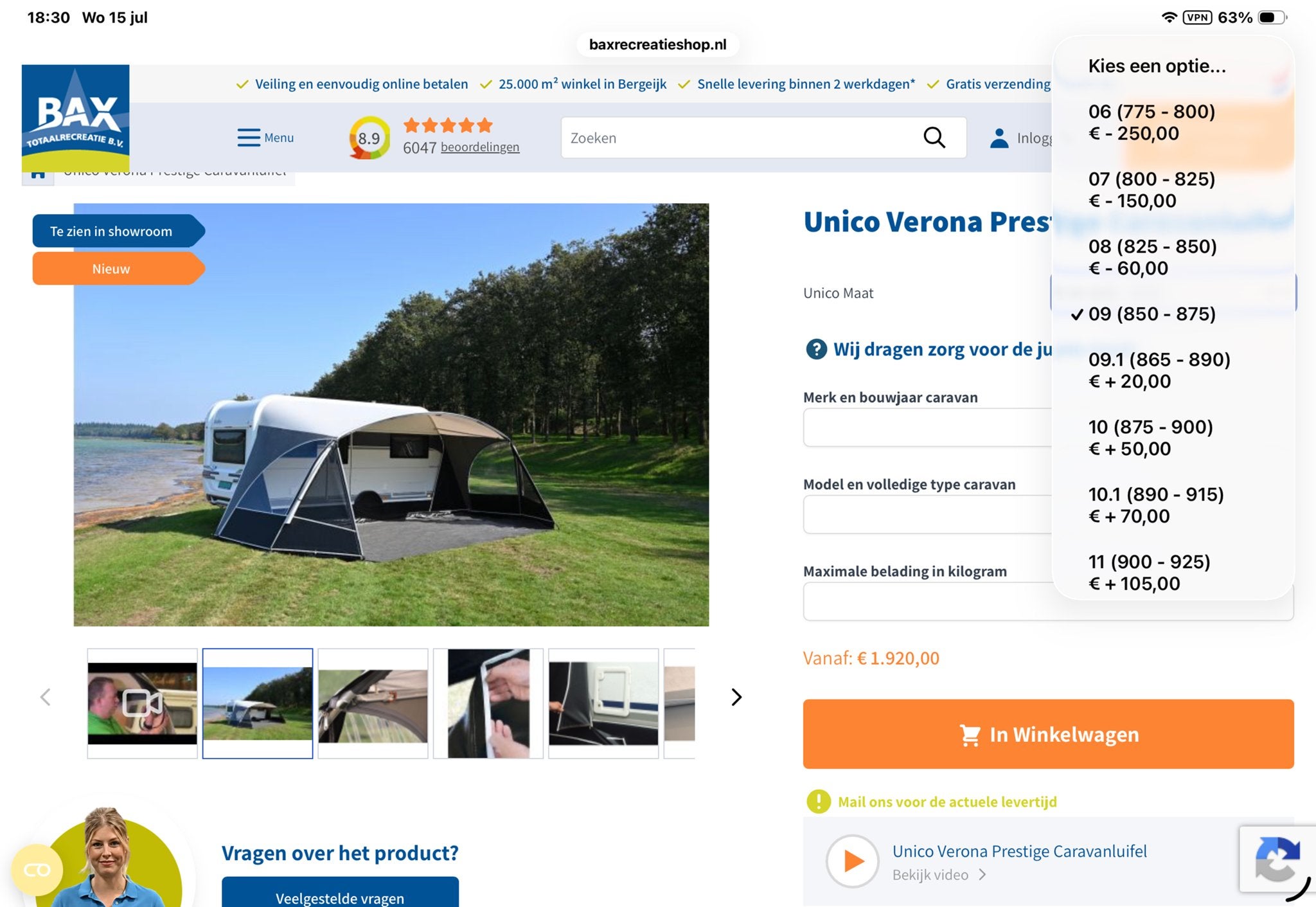 Adria Adora 432PS (2008) met mover en Unico voortent, Particulier, Mover, Adria