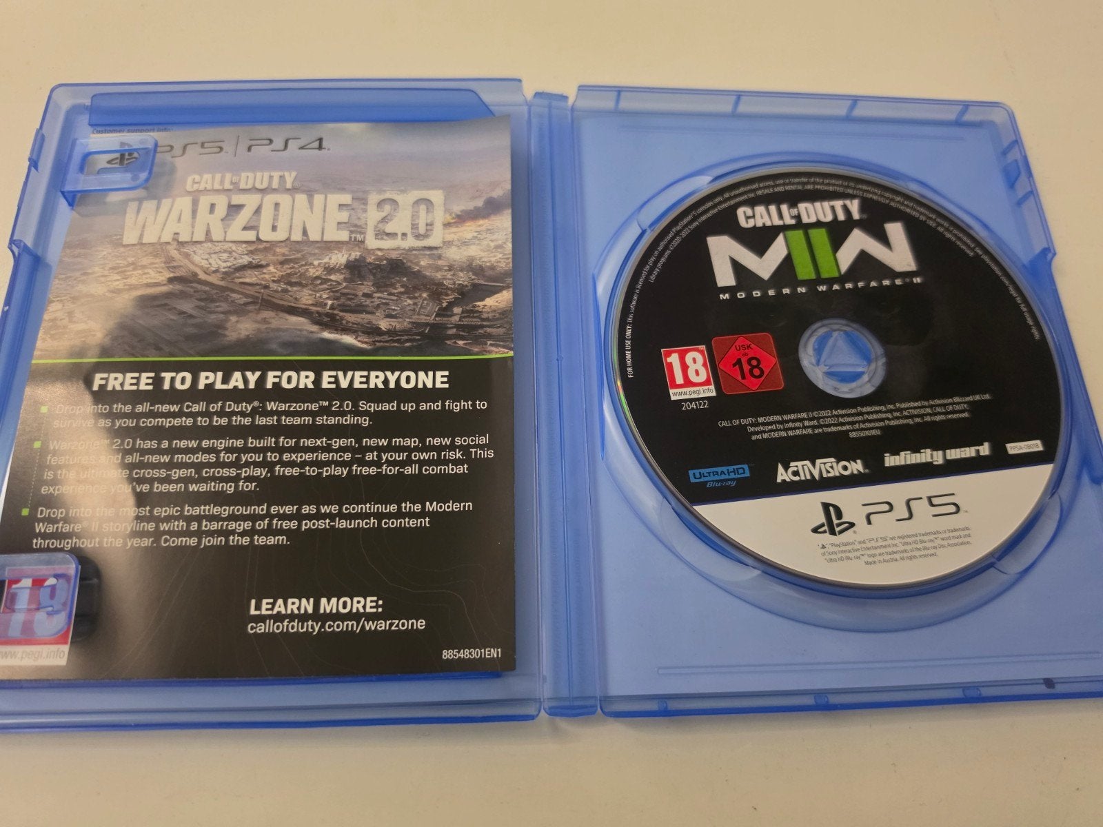 Call of Duty Modern Warfare II PS5 Lees Beschrijving aub, Privacy@activision.com, Online, Vanaf 18 jaar, Shooter