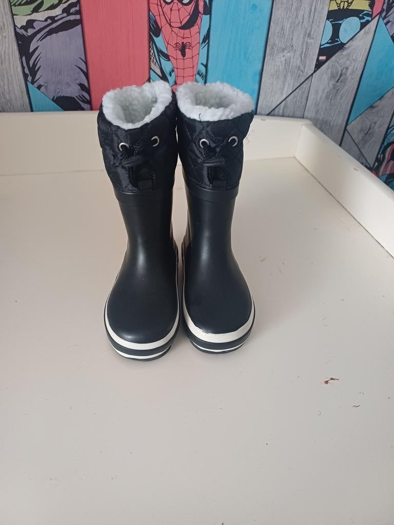 Zwarte regenlaarzen met teddy voering, maat 22, Ophalen, Zo goed als nieuw, Zwart, Regenlaarzen