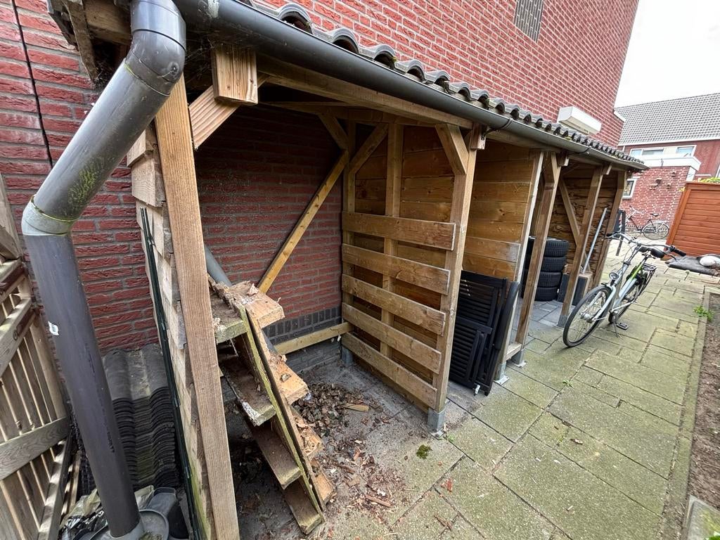 Robuust houthok/opslag van 515 cm lang, Tuin en Terras, Ophalen, Gebruikt, Hout, Overige typen