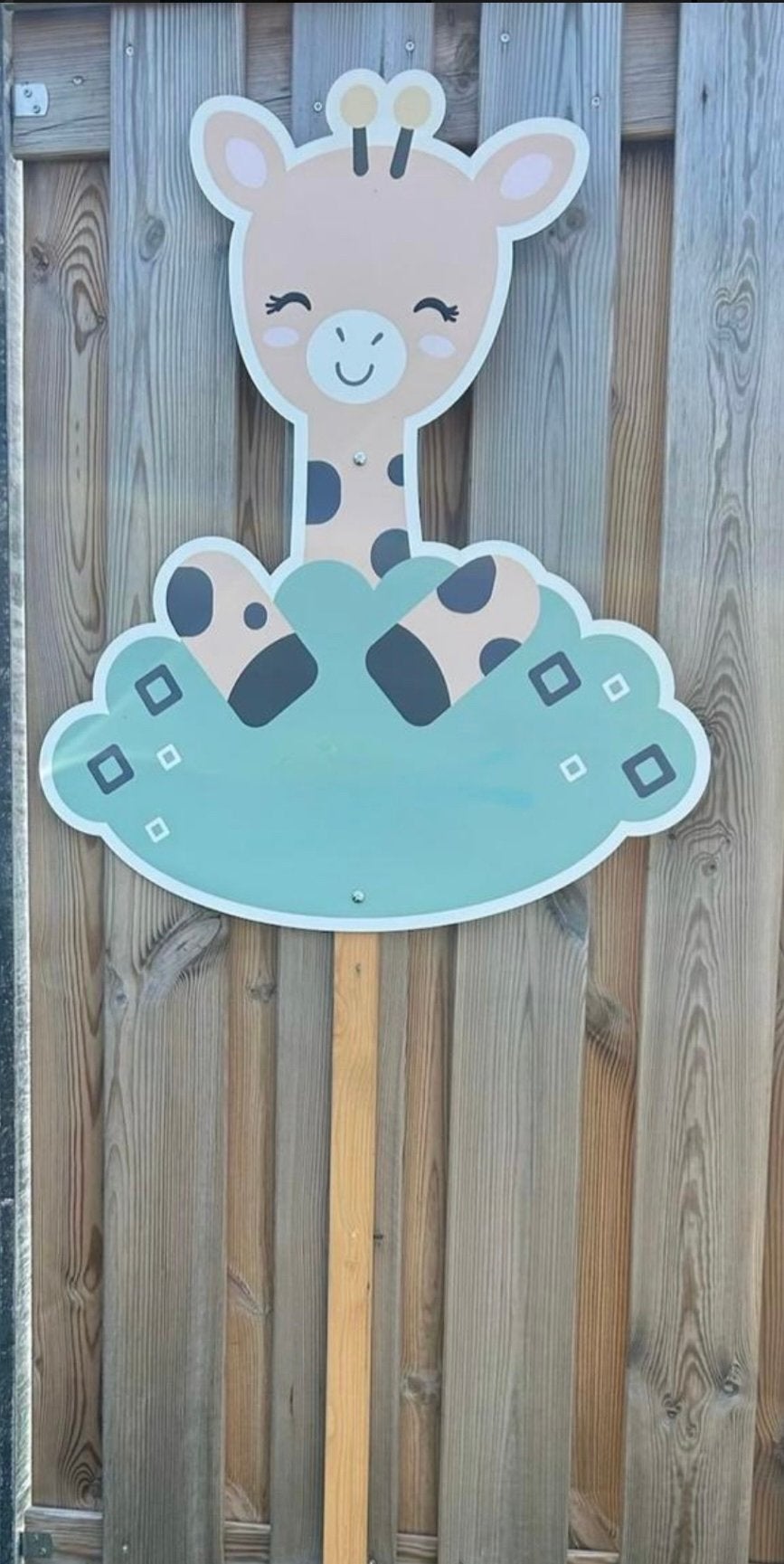 Geboorte bord giraf, Kinderen en Baby's, Kraamcadeaus en Geboorteborden, Ophalen, Zo goed als nieuw