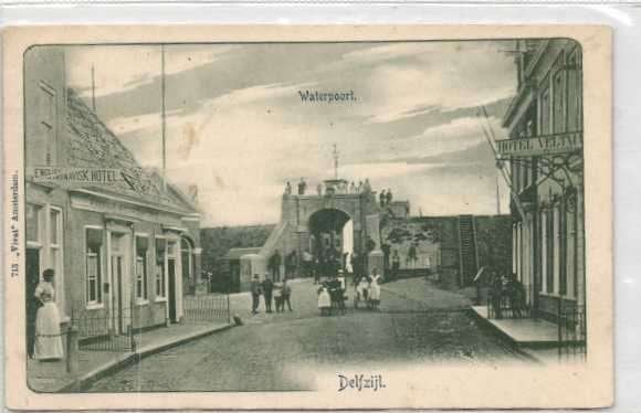 Delfzijl - Vivat 713, Ophalen of Verzenden, Voor 1920, Gelopen, Groningen