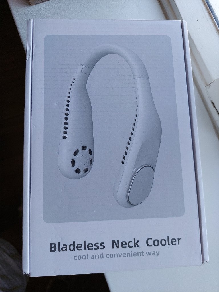 Witte draagbare nek ventilator/Bladeless Neck Cooler, Ophalen of Verzenden, Gebruikt, Overige