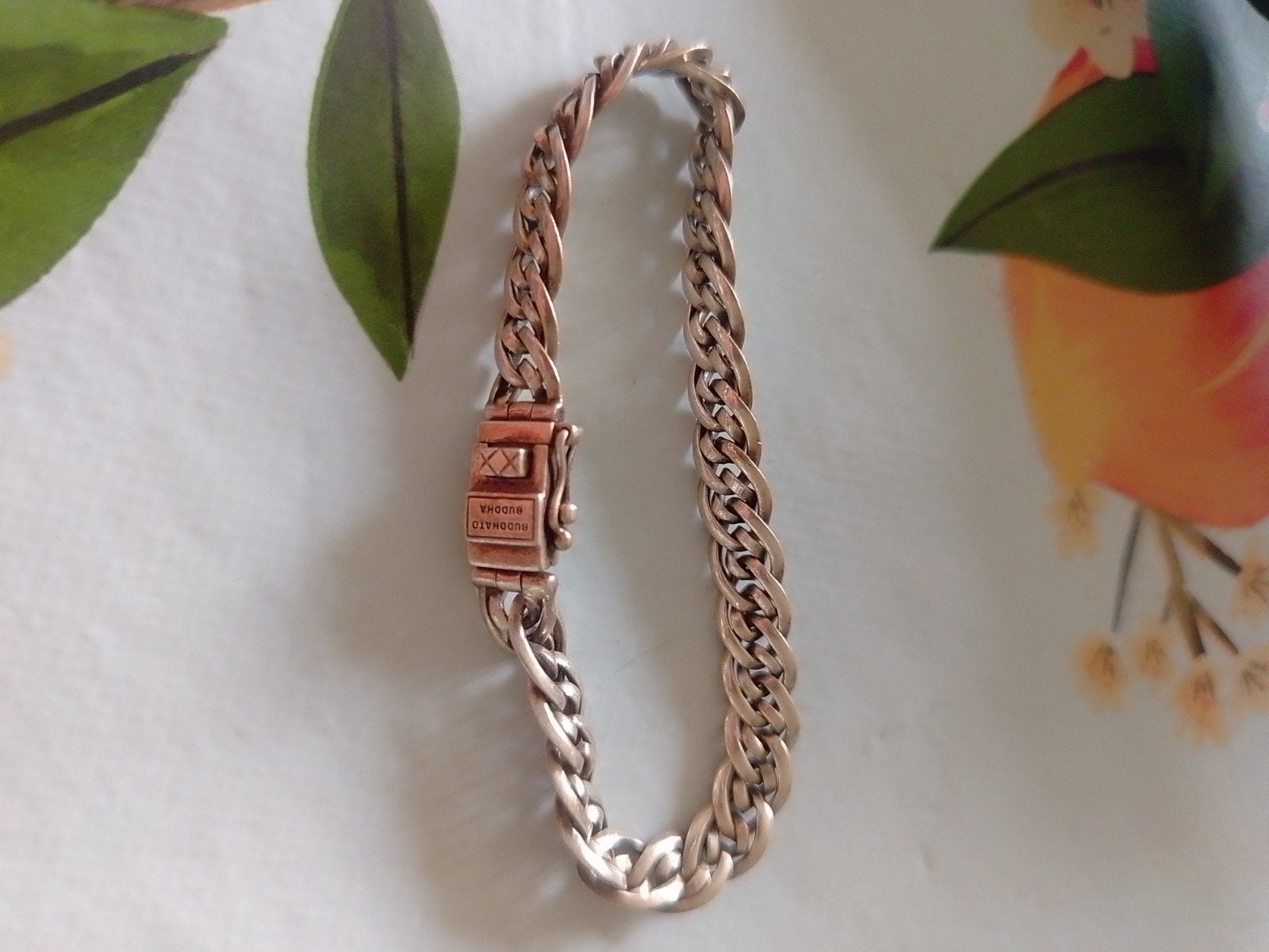 buddha to buddha armband, Sieraden, Tassen en Uiterlijk, Oorbellen, Ophalen, Zo goed als nieuw, Zilver, Zilver