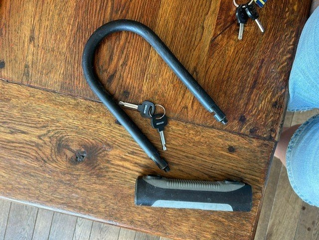 J39-ART 4051 beugelslot voor scooter / brommer 25cm, Ophalen of Verzenden, Gebruikt