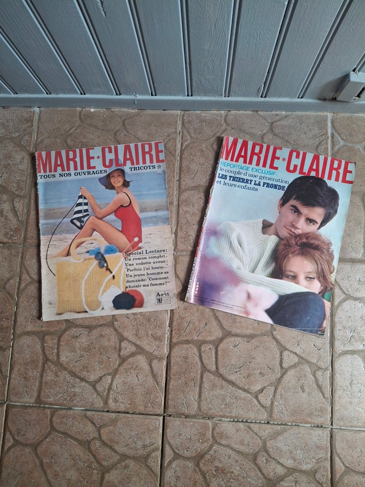 Marie Claire tijdschriften - Augustus en Juli 1964 en 1962, Ophalen of Verzenden, Gelezen, Damesbladen