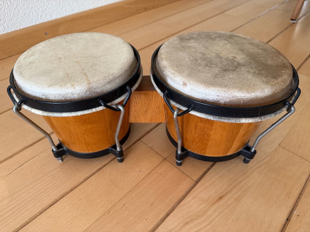Houten bongo set – mooie klank, Muziek en Instrumenten, Ophalen, Gebruikt, Melodische percussie
