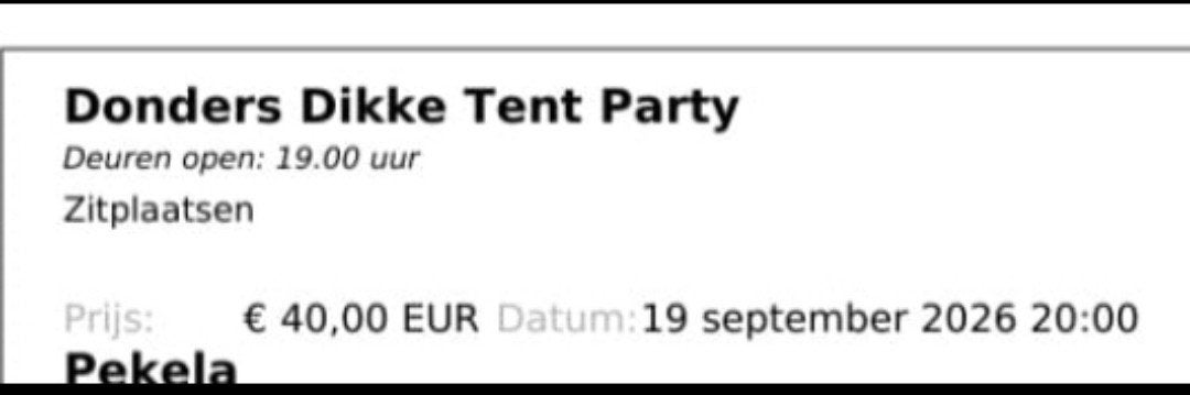 zitplaatsen Tukker fm  Donders Dikke tentparty kaarten, Tickets en Kaartjes, Twee personen