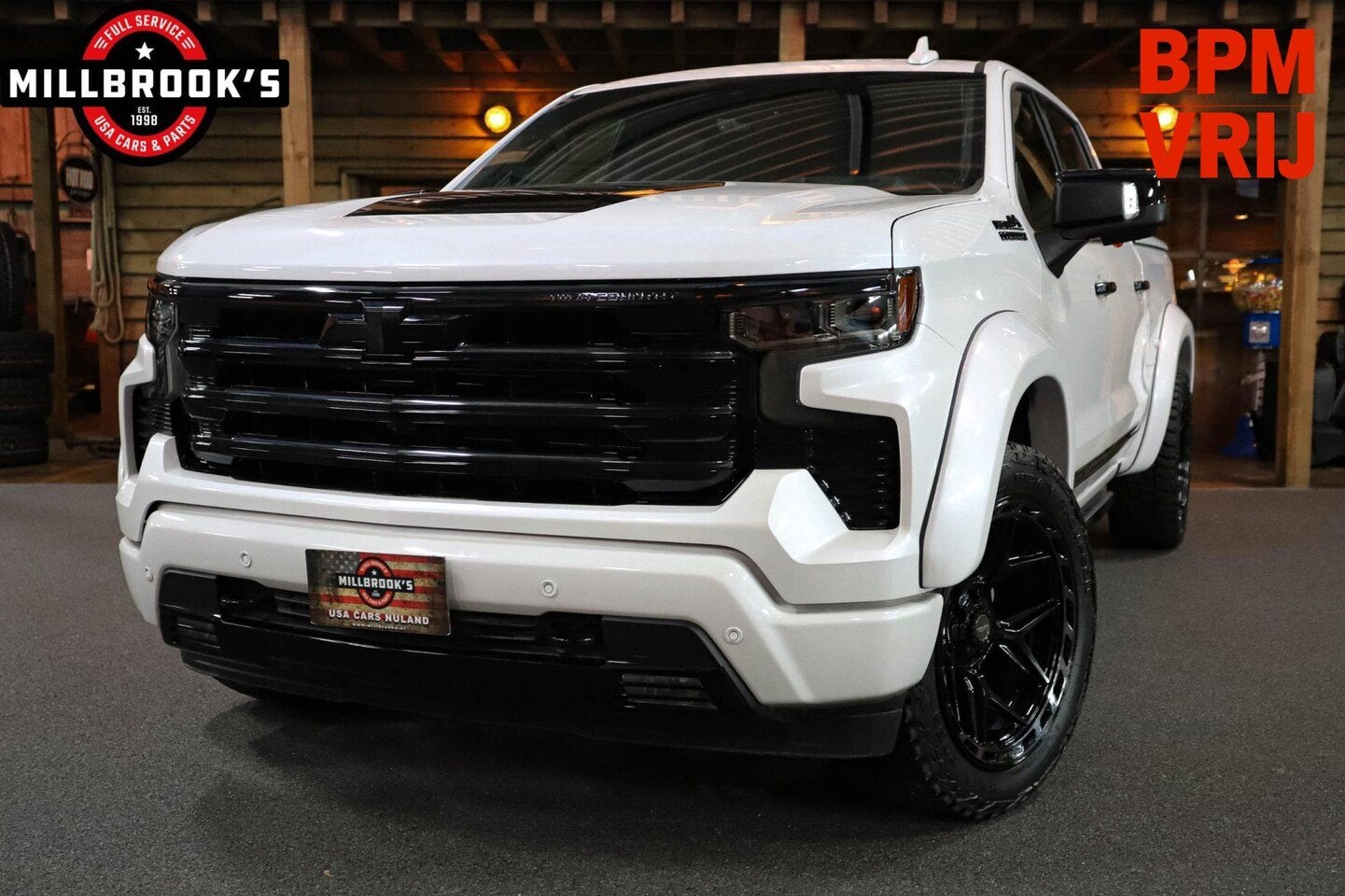Chevrolet Silverado High Country Black Edition, Widebody, LP, 8 cilinders, 4 stoelen, Wit, Leder