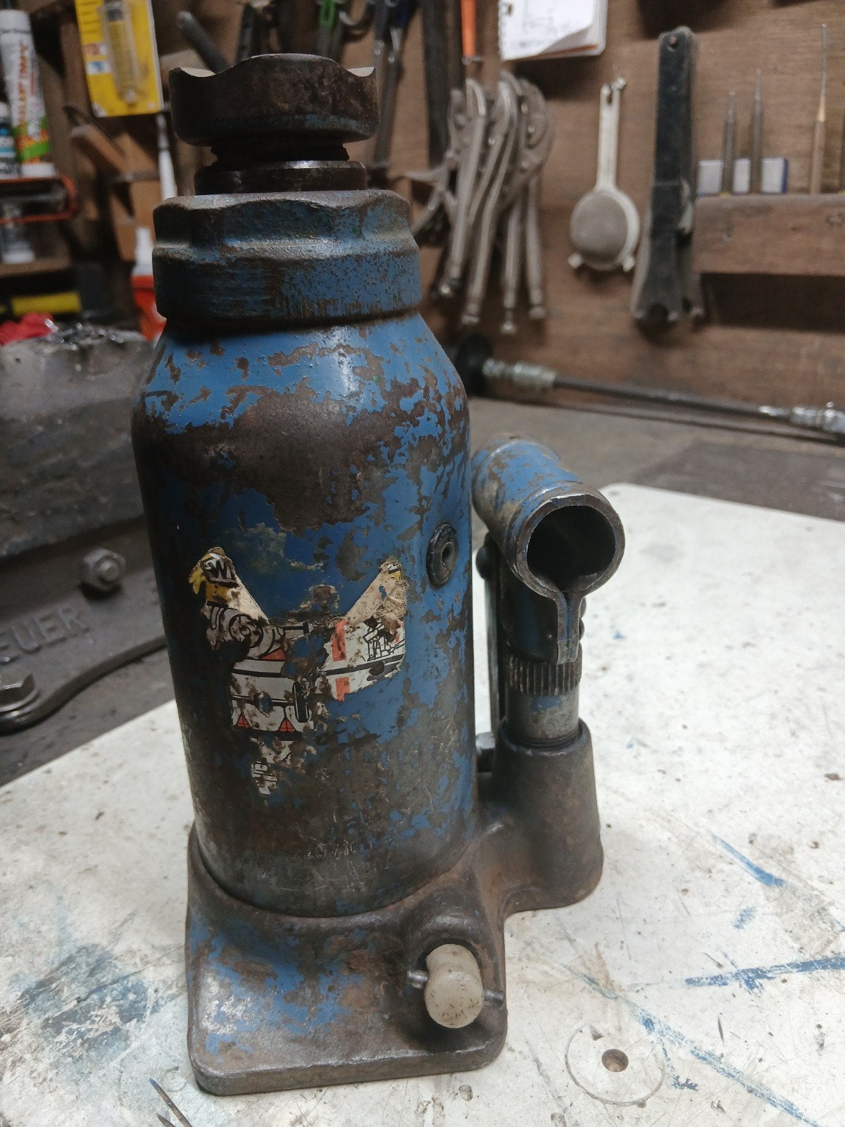potkrik blauw 1 ton 1000 kilo, Ophalen, Gebruikt, Hydraulisch, Potkrik