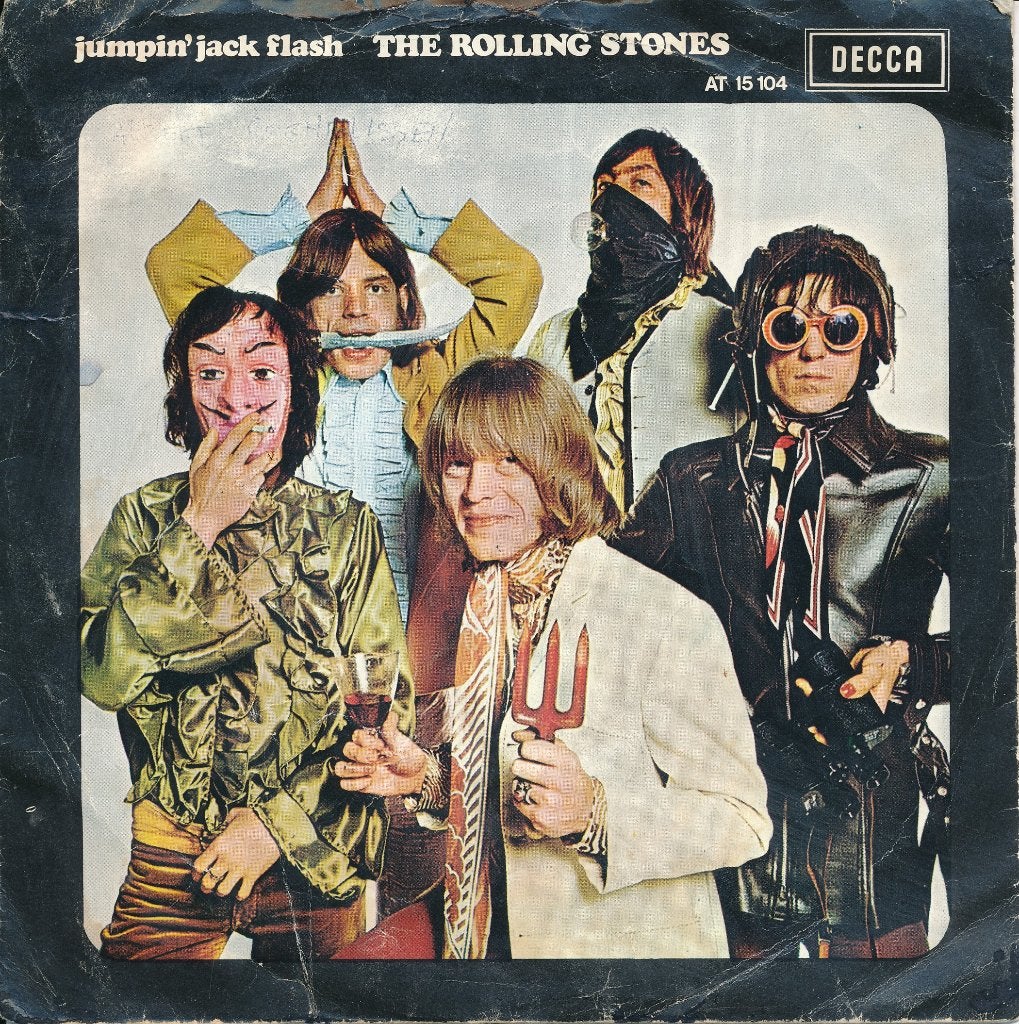 424 Rolling Stones - Jumping Jack Flash (1968), Ophalen of Verzenden, Gebruikt, 7 inch, Pop
