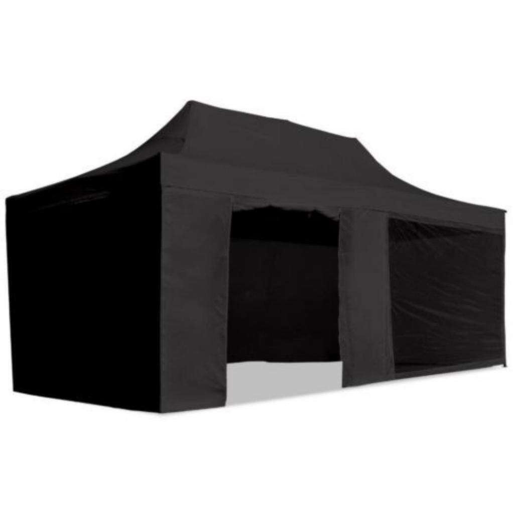 Easy Up Vouw-Tent / Marktkraam 3x6m.Stalen Frame 55kg Zwart, Ophalen of Verzenden, Nieuw, 5 tot 8 meter, Opvouwbaar