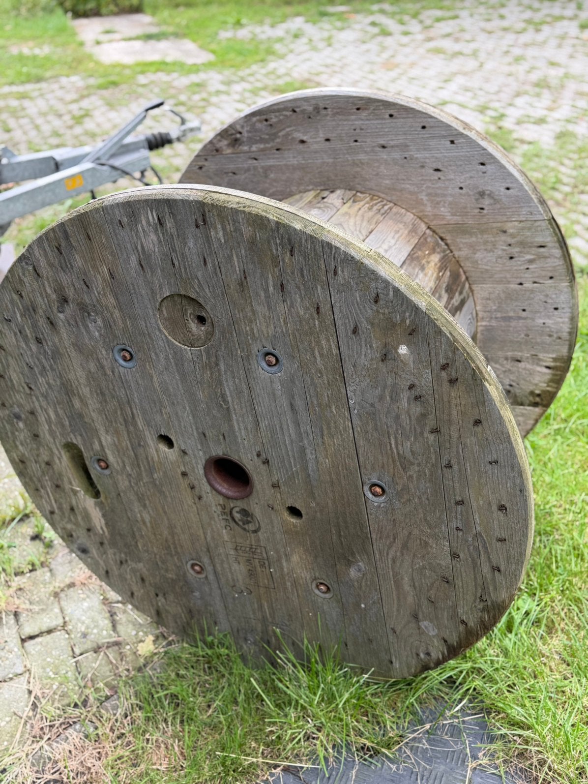 Kabelhaspel hout, Tuin en Terras, Tuintafels, Ophalen of Verzenden, Gebruikt, Rond, Hout