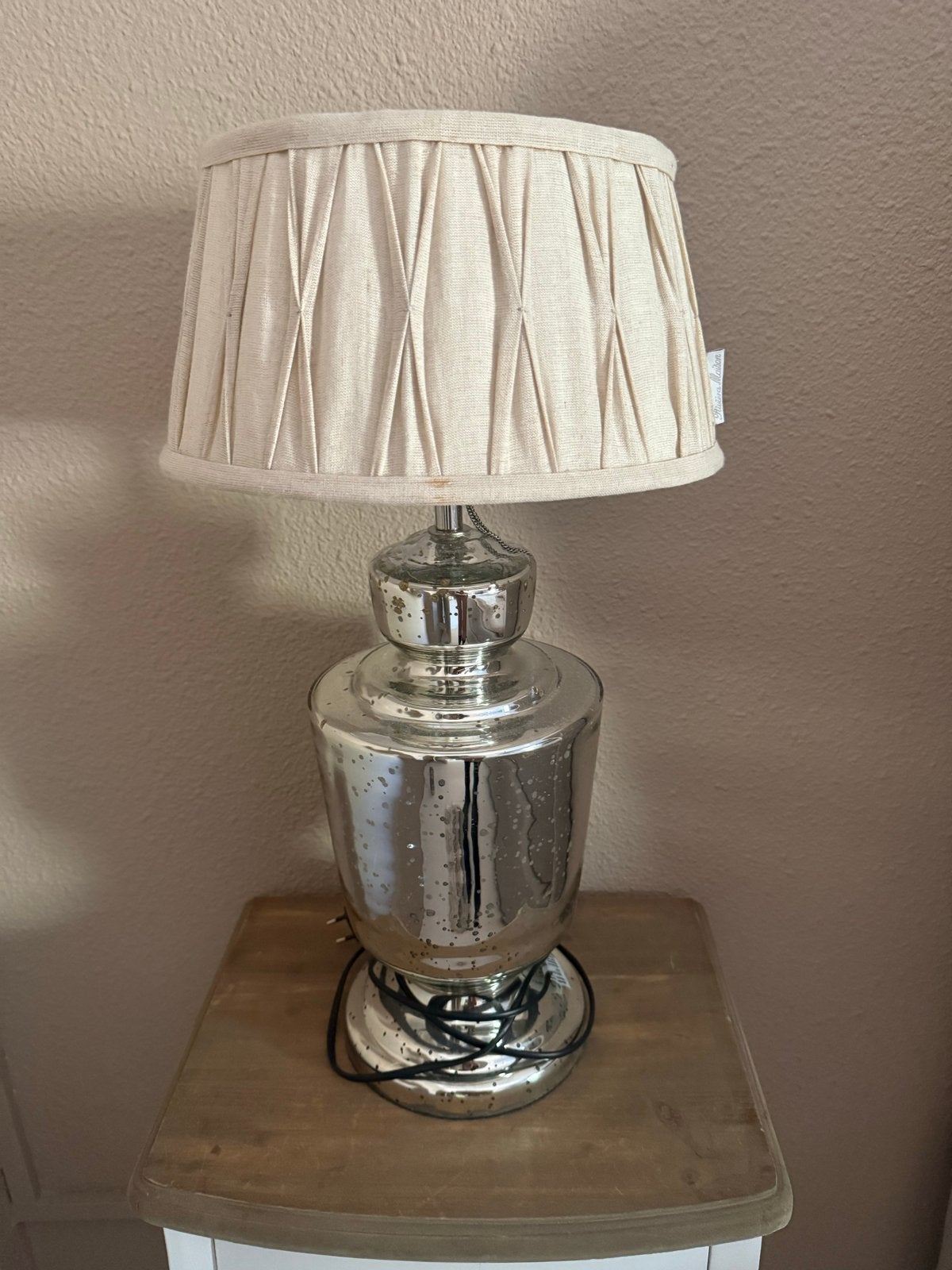 Riviera Maison lamp met stoffen kap, Ophalen, Riviera Maison, E27 (groot), Met kap