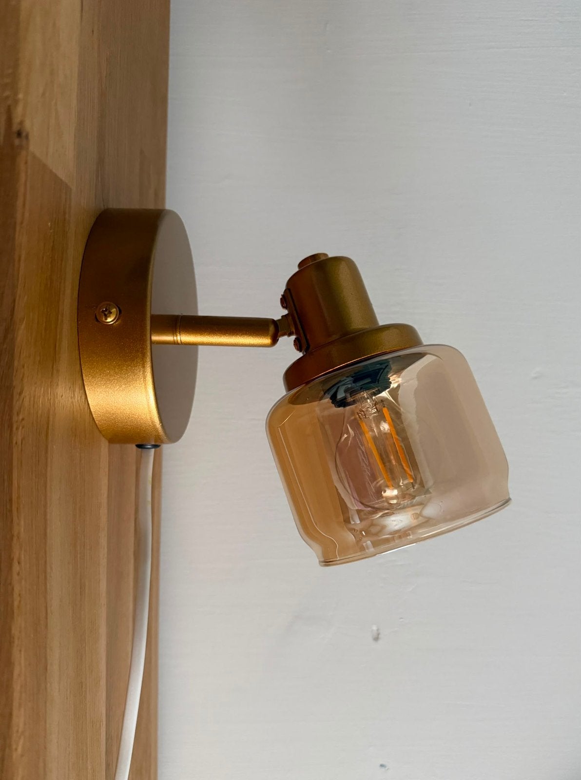 Wandlamp, Ophalen, Goud, Inclusief lichtbron, Wandlamp