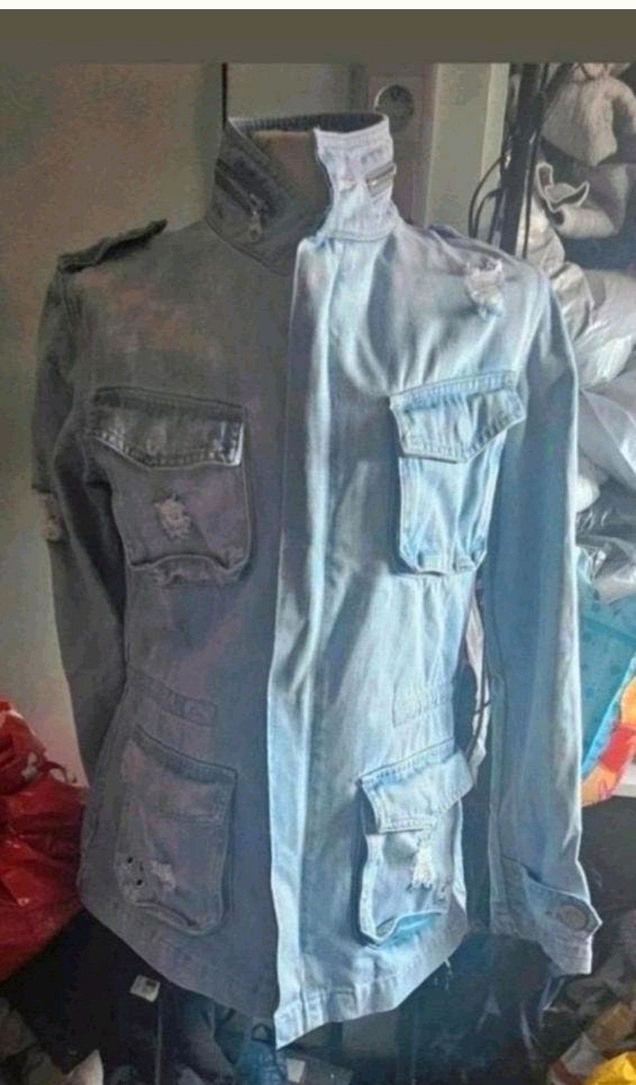 Spijker jasje, Ophalen of Verzenden, Zo goed als nieuw, Maat 38/40 (M), Blauw