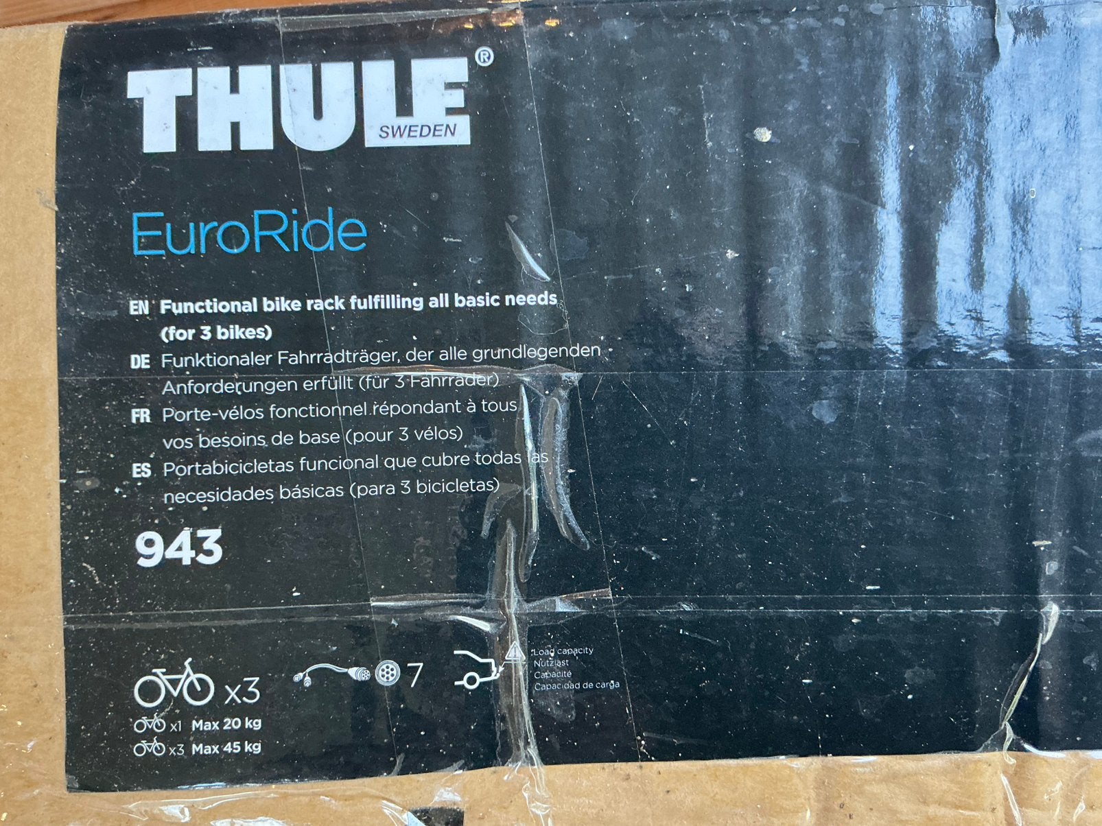 Nieuwe THULE Euroride 943 fietsendrager, Ophalen, 3 fietsen of meer, Nieuw, Trekhaakdrager