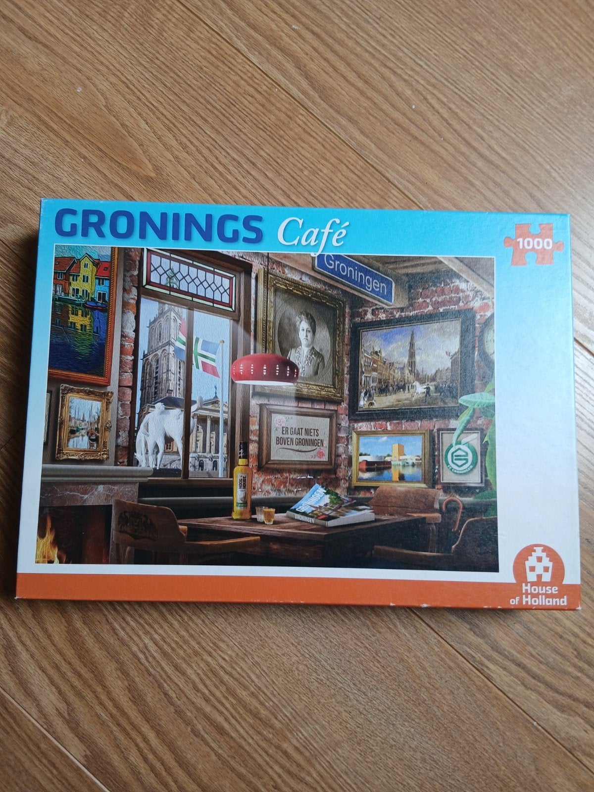 Gronings Café Puzzel - 1000 stukjes, Ophalen of Verzenden, 500 t/m 1500 stukjes, Gebruikt, Legpuzzel