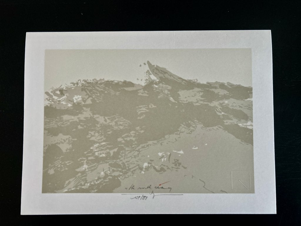Zeefdruk Martin R. Baeyens - North sea  ZOMEROPRUIMING, Gesigneerd, Verzenden, Zeefdruk
