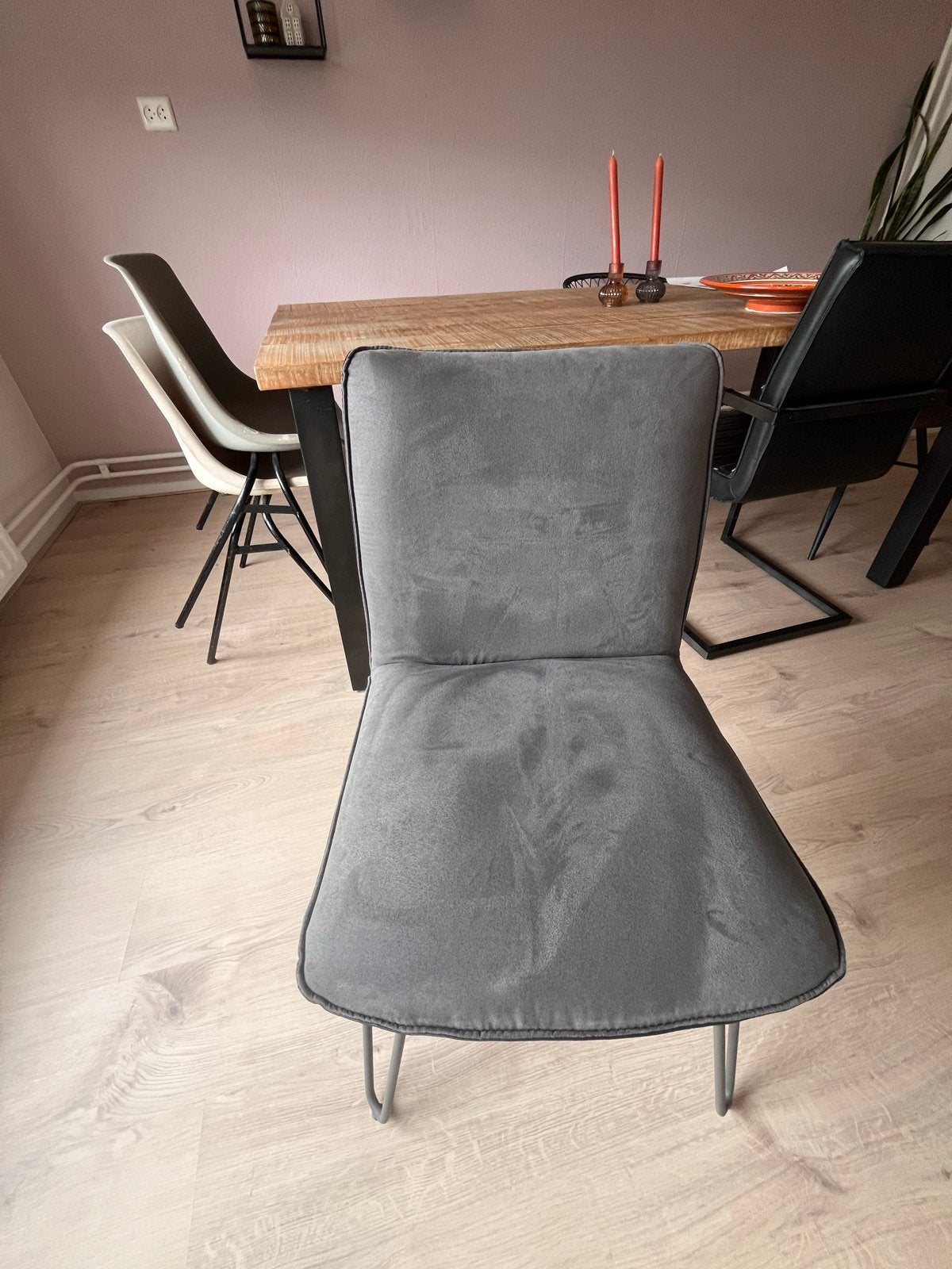 Moderne stoel van Pronto, grijs, in goede staat, Ophalen, Zo goed als nieuw, Eén, Stof