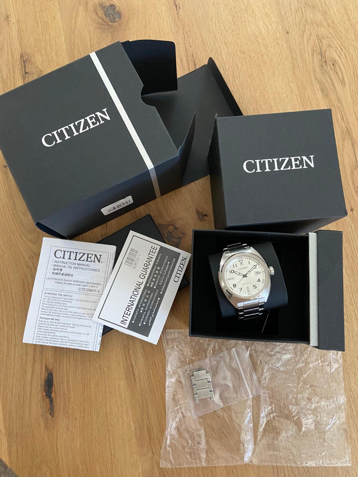 Citizen NJ0100-89A Field Pilot Automaat Horloge - ZGAN, Staal, Staal, Ophalen of Verzenden, Zo goed als nieuw