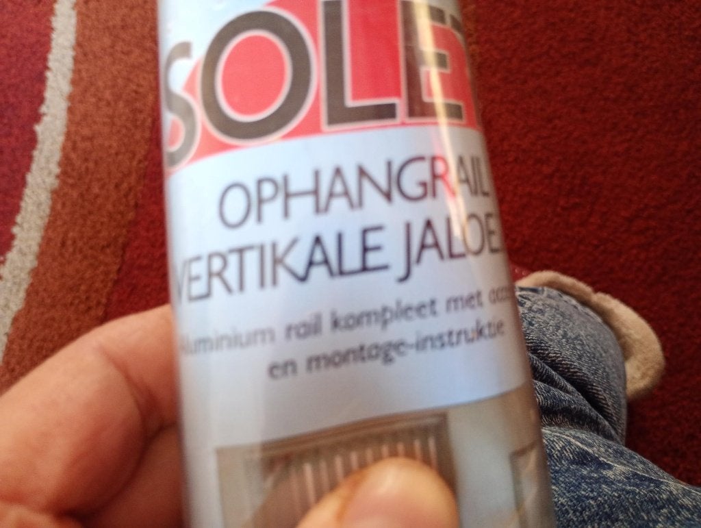 Ophangrail verticale jaloezieën lamellen 120 cm wit NIEUW, Huis en Inrichting, Ophalen, Jaloezie, Wit, Metaal