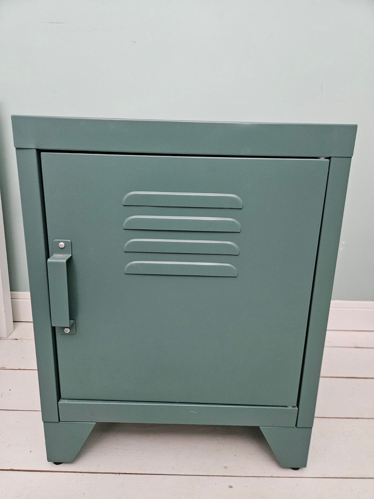 Metalen nachtkastje/locker - eucalyptus groen van La Redoute, Ophalen, Zo goed als nieuw, Industrieel