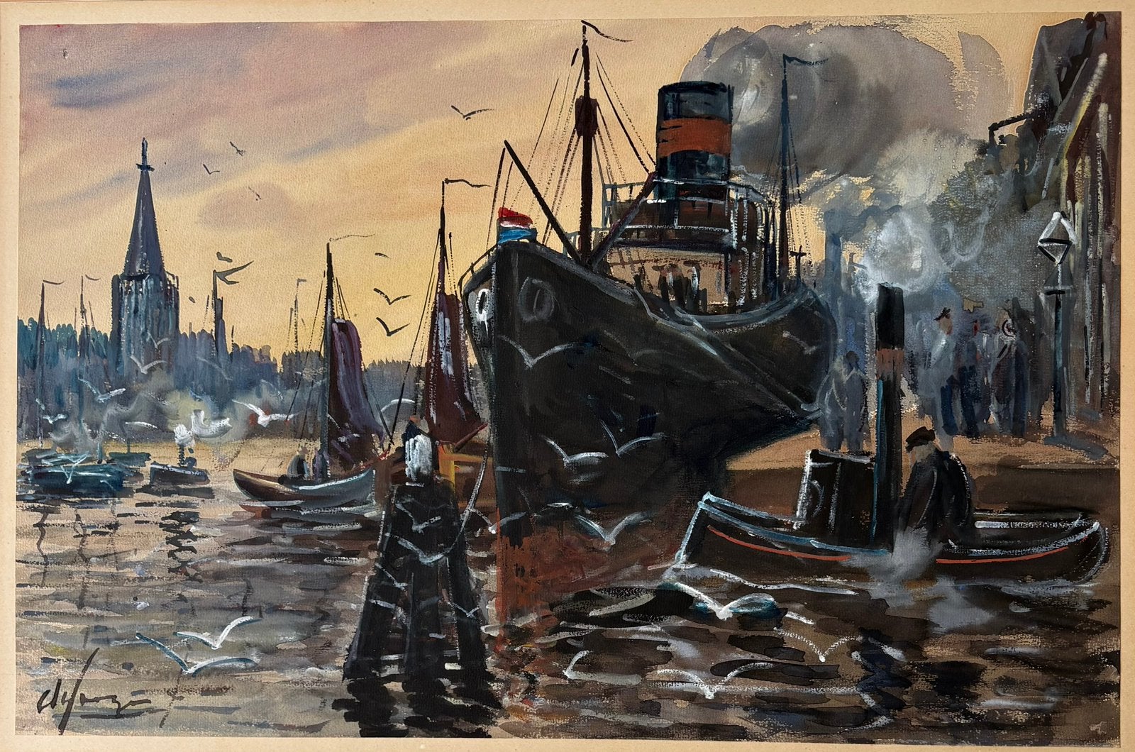 Jan van Quelery De haven van Veere, Ophalen of Verzenden
