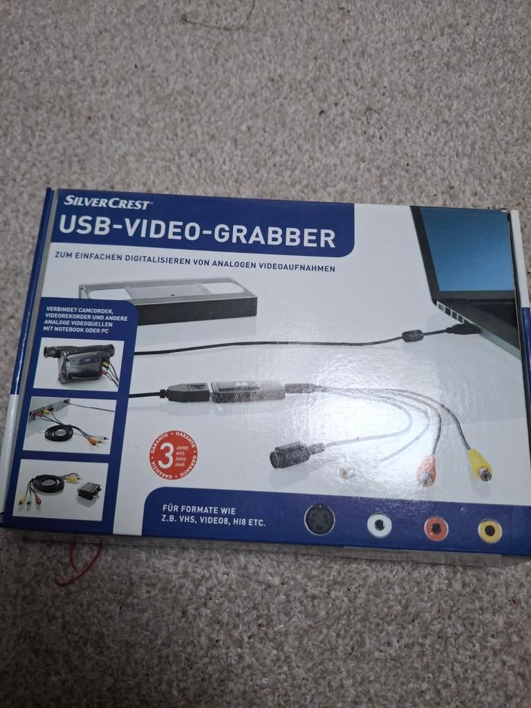 SilverCrest USB Video Grabber voor analoge video's, Audio, Tv en Foto, Audiokabels en Televisiekabels, Nieuw, Overige kabels, Minder dan 2 meter