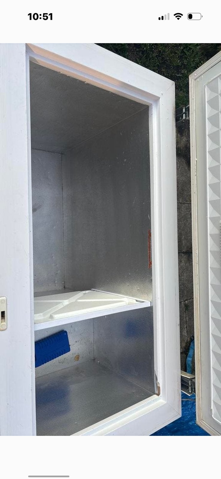 IJskoude diepvriezed, Gebruikt, Raamkozijn, Metaal, Inclusief glas
