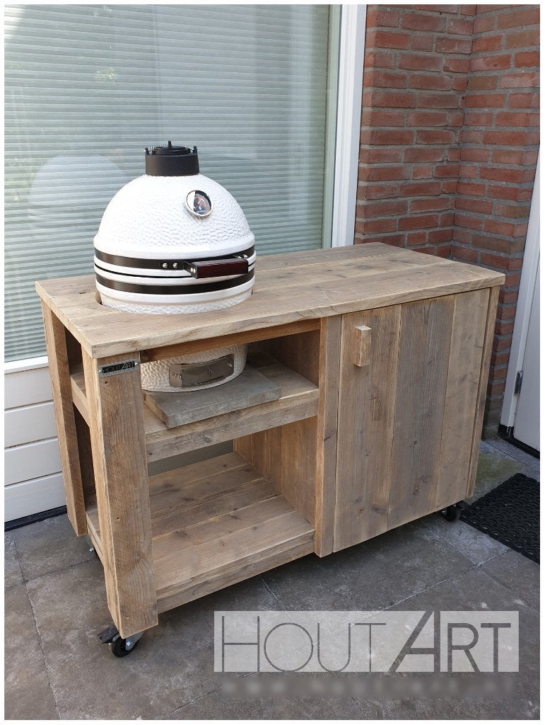 Buitenkeuken Kamado / Egg Compact - steigerhout!, Houtskool, Vrijstaand, Info@hout-art.nl, Nieuw