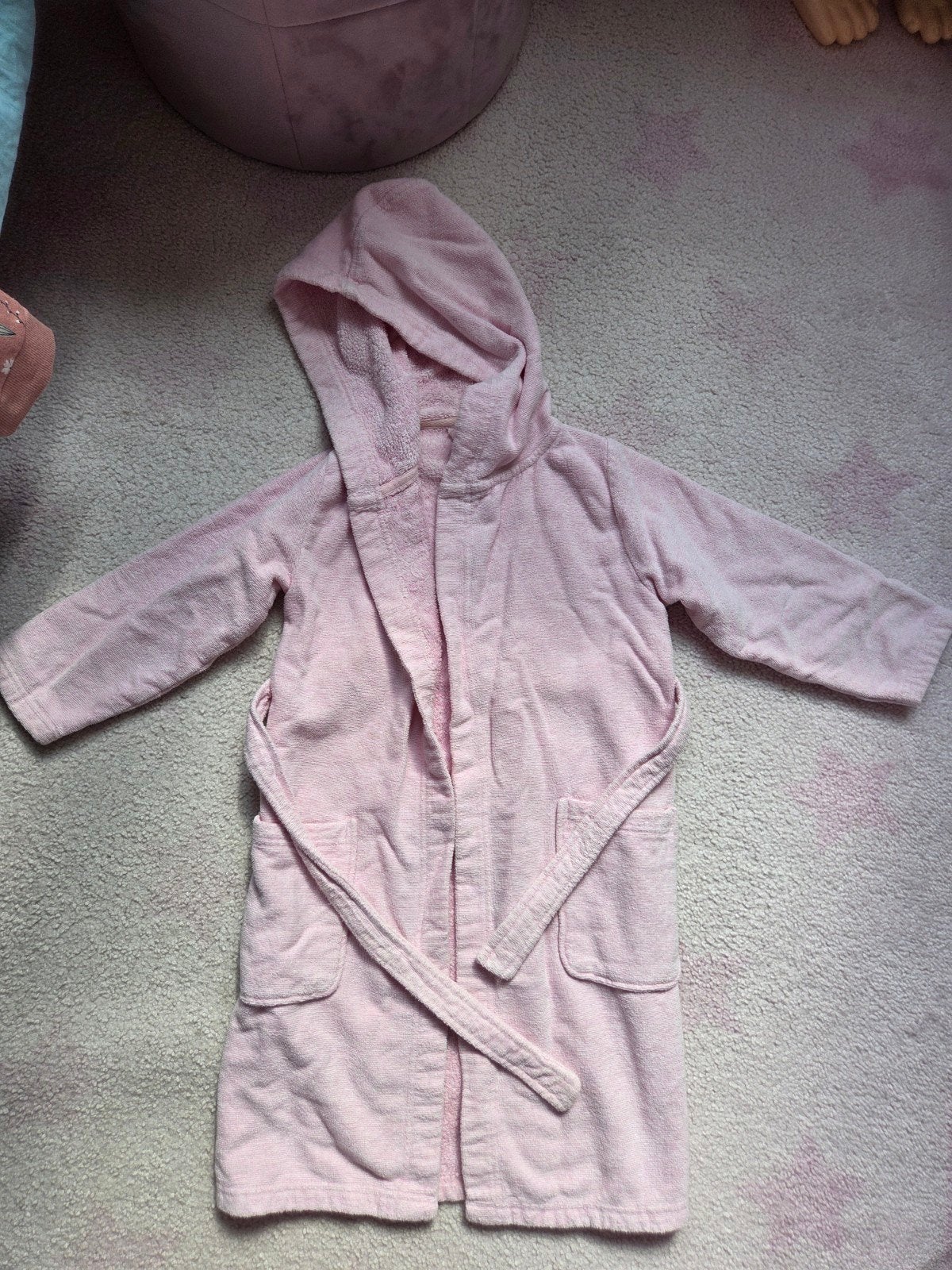 Roze badjas met capuchon C&A meisje maat 110-116, Ophalen of Verzenden, C&A, Meisje