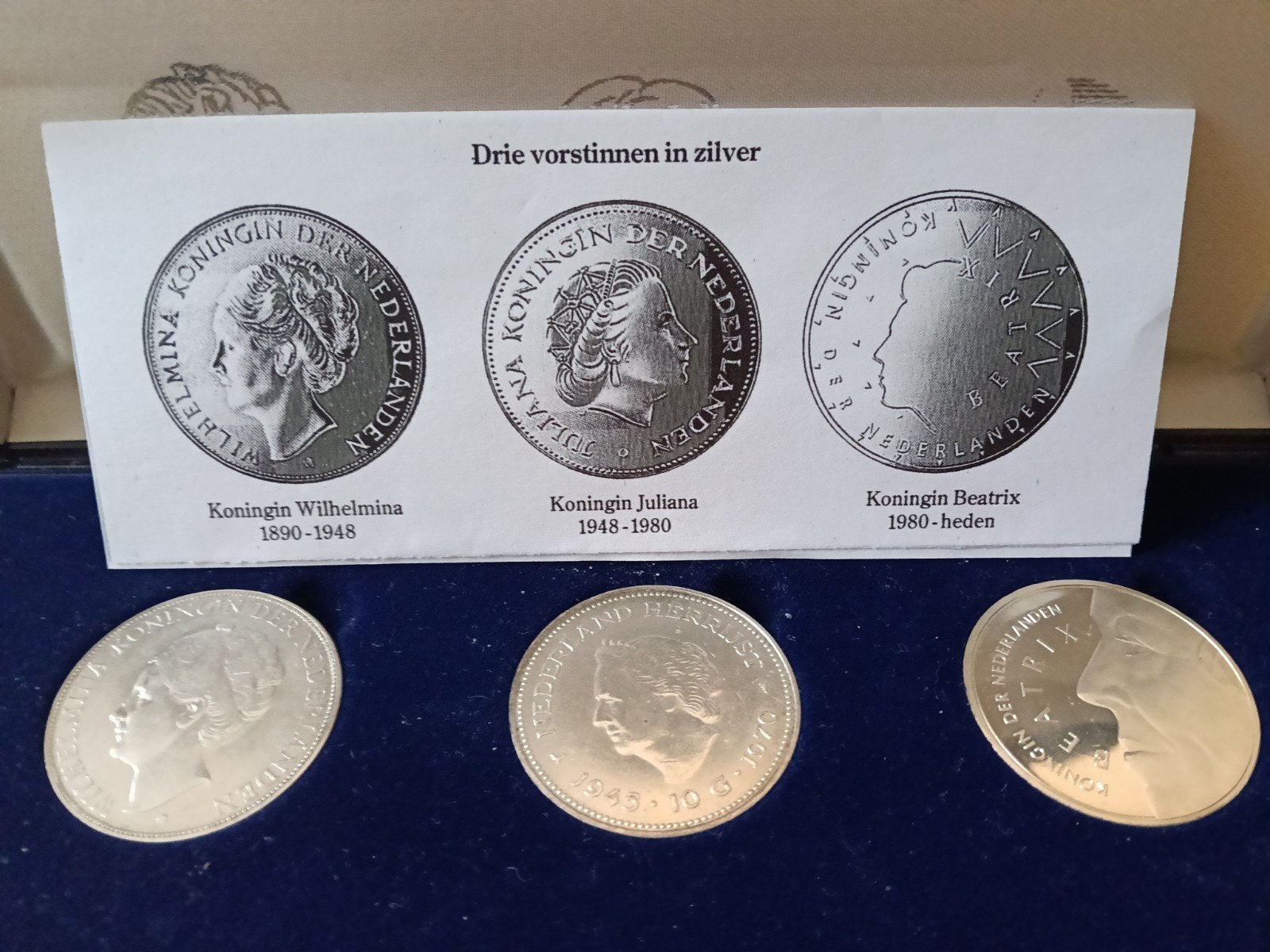 Zilveren Nederlandse munten 3 Vorstinnen 110,-eu, Ophalen of Verzenden, Zilver