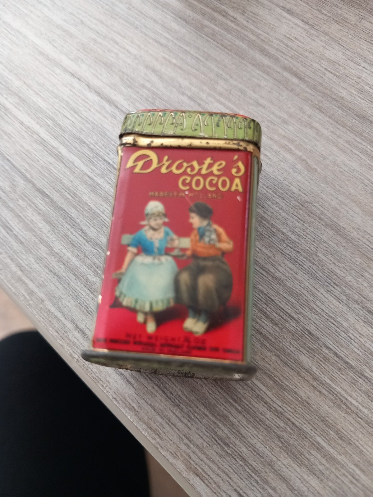 4 droste mini blikjes en 1 doosje, Verzamelen, Blikken, Ophalen of Verzenden, Gebruikt, Overige, Droste