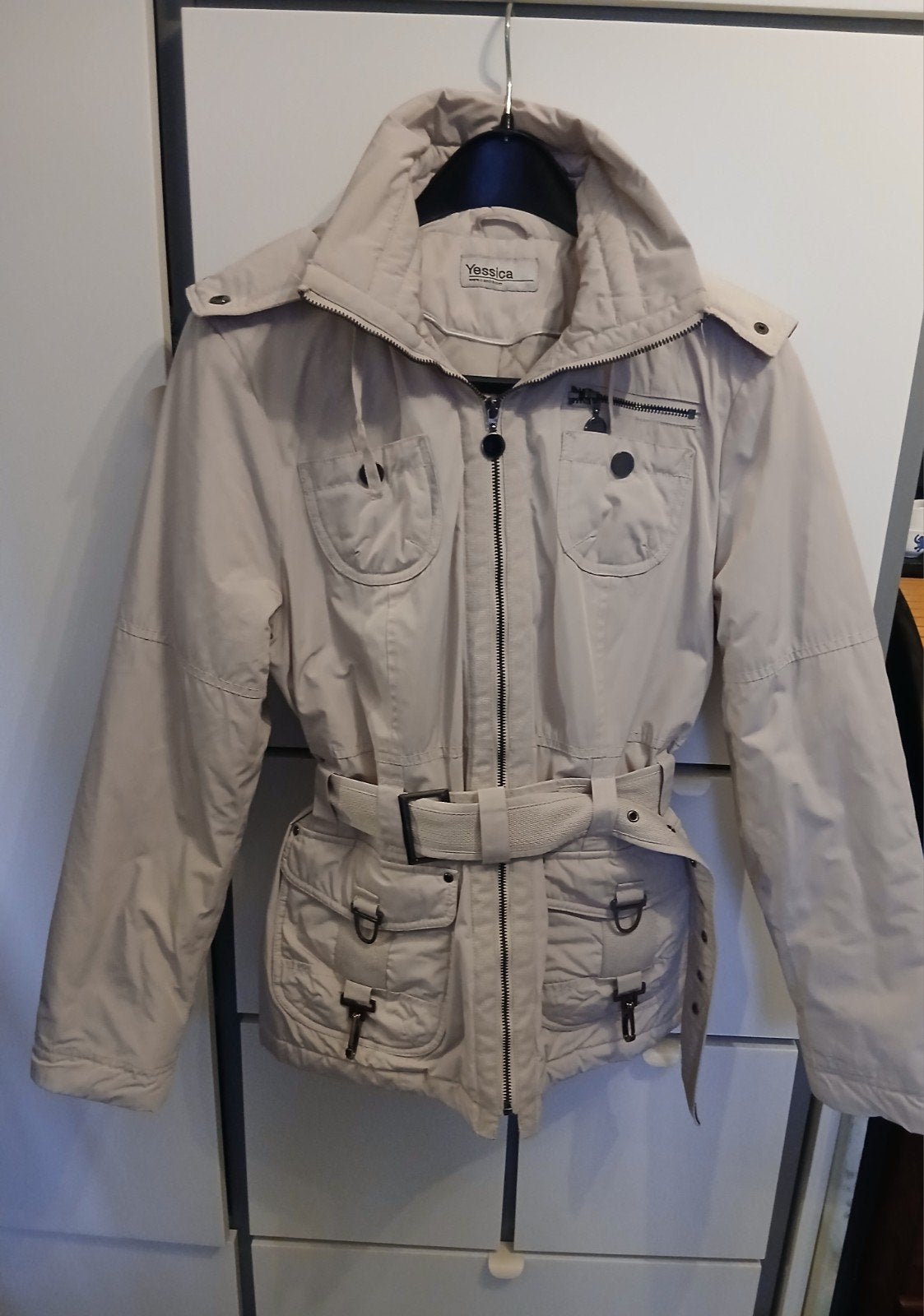 Yessica C&A Gewatteerde Jas met Riem - Maat M, Kleding | Dames, Maat 38/40 (M), Ophalen of Verzenden, Zo goed als nieuw, Yessica