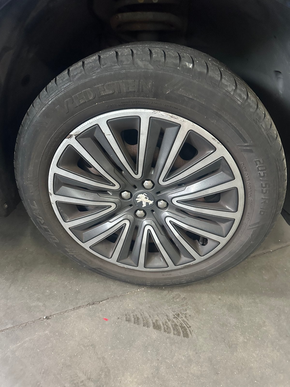 Peugeot velgen 16 inch, met vredestein winterbanden, Auto-onderdelen, Banden en Velgen, Ophalen, Gebruikt, 16 inch, Banden en Velgen