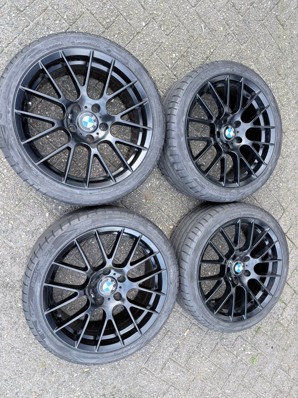 BMW CSL 18 inch zwart wielen velgen banden 225/45/18 zomer, Ophalen, 18 inch, Gebruikt, Banden en Velgen