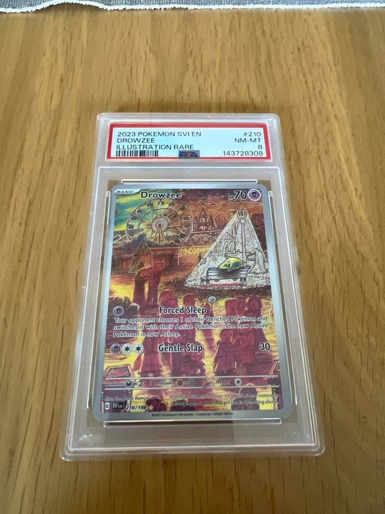 Drowzee 210/198 PSA 8 Pokemon Kaart, Ophalen, Zo goed als nieuw