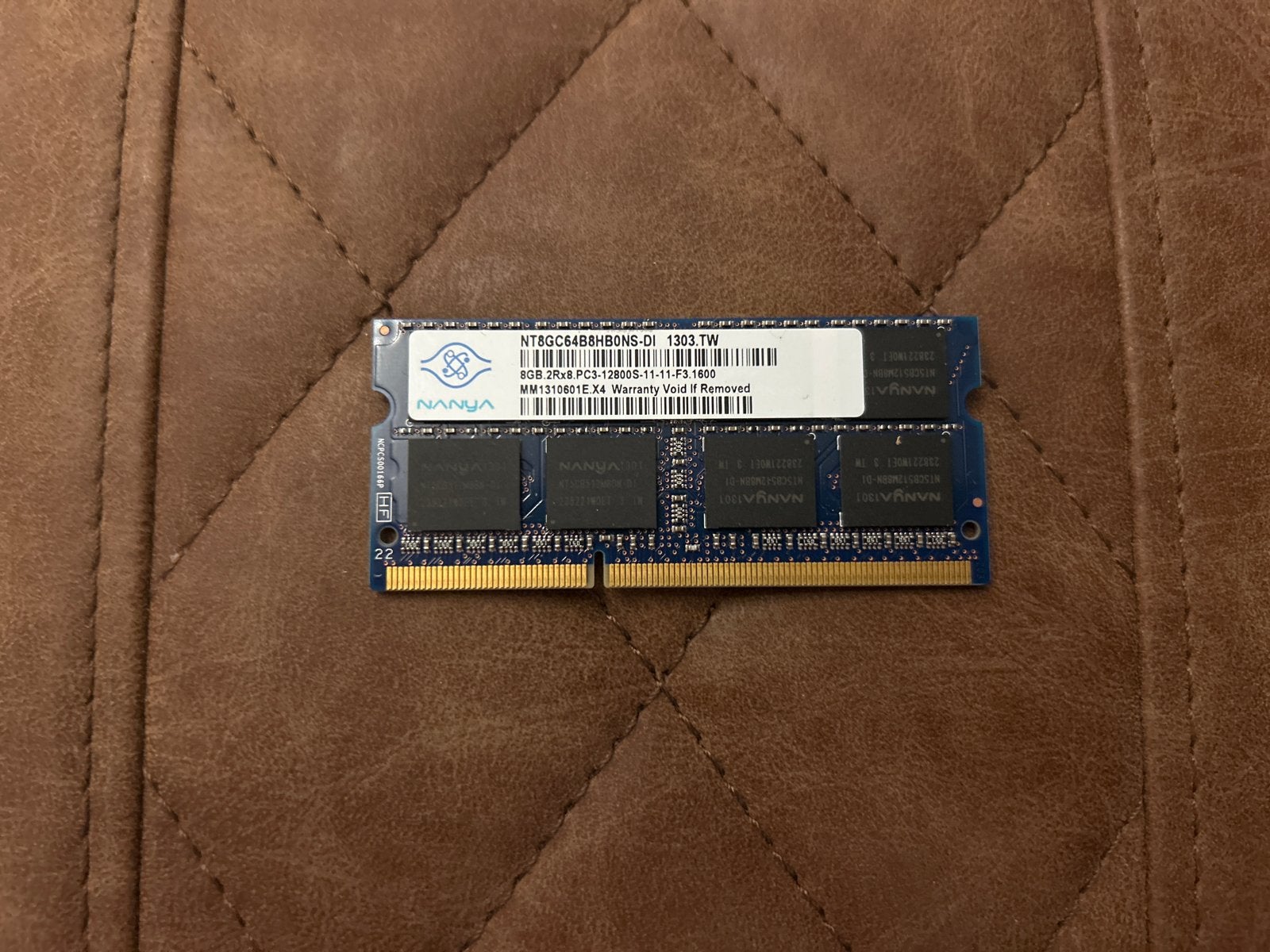 Nanya 8GB DDR3 RAM Geheugenmodule (PC3-12800S), Computers en Software, RAM geheugen, Gebruikt, 8 GB, DDR3, Ophalen of Verzenden