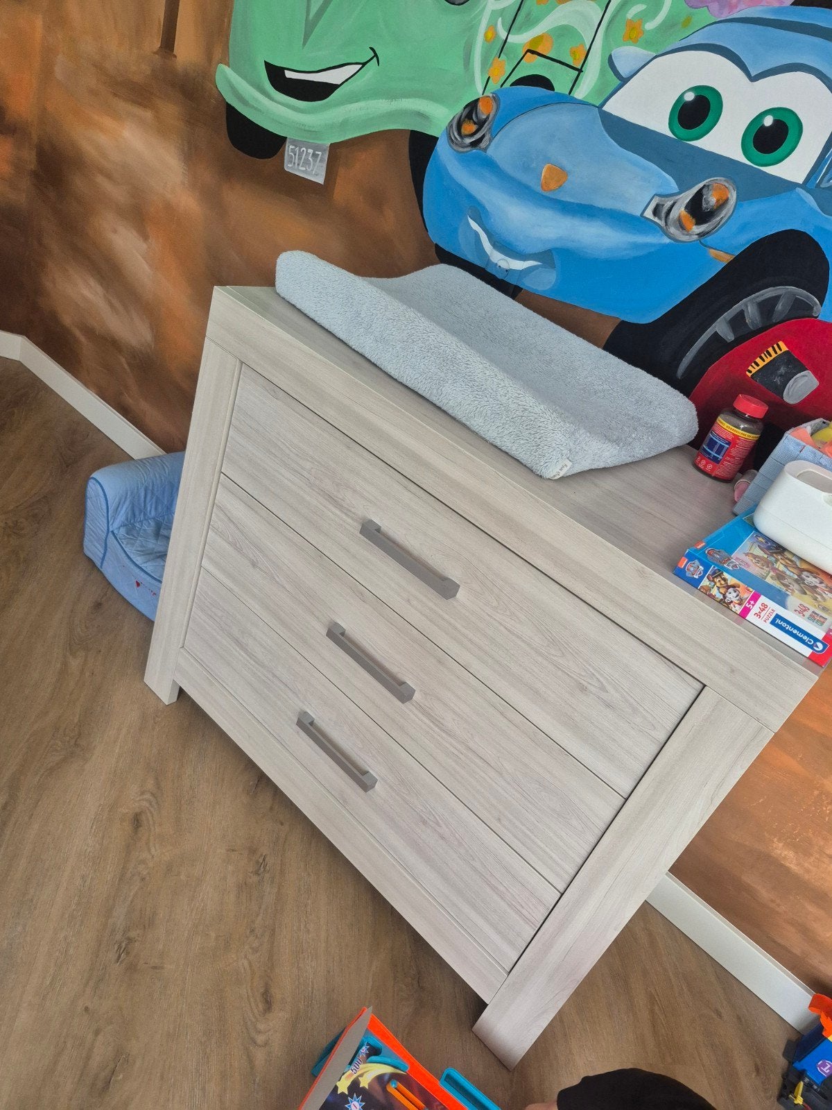 Commode 3 lades met ledikant 70 x 140 incl matras, Ophalen of Verzenden, Gebruikt