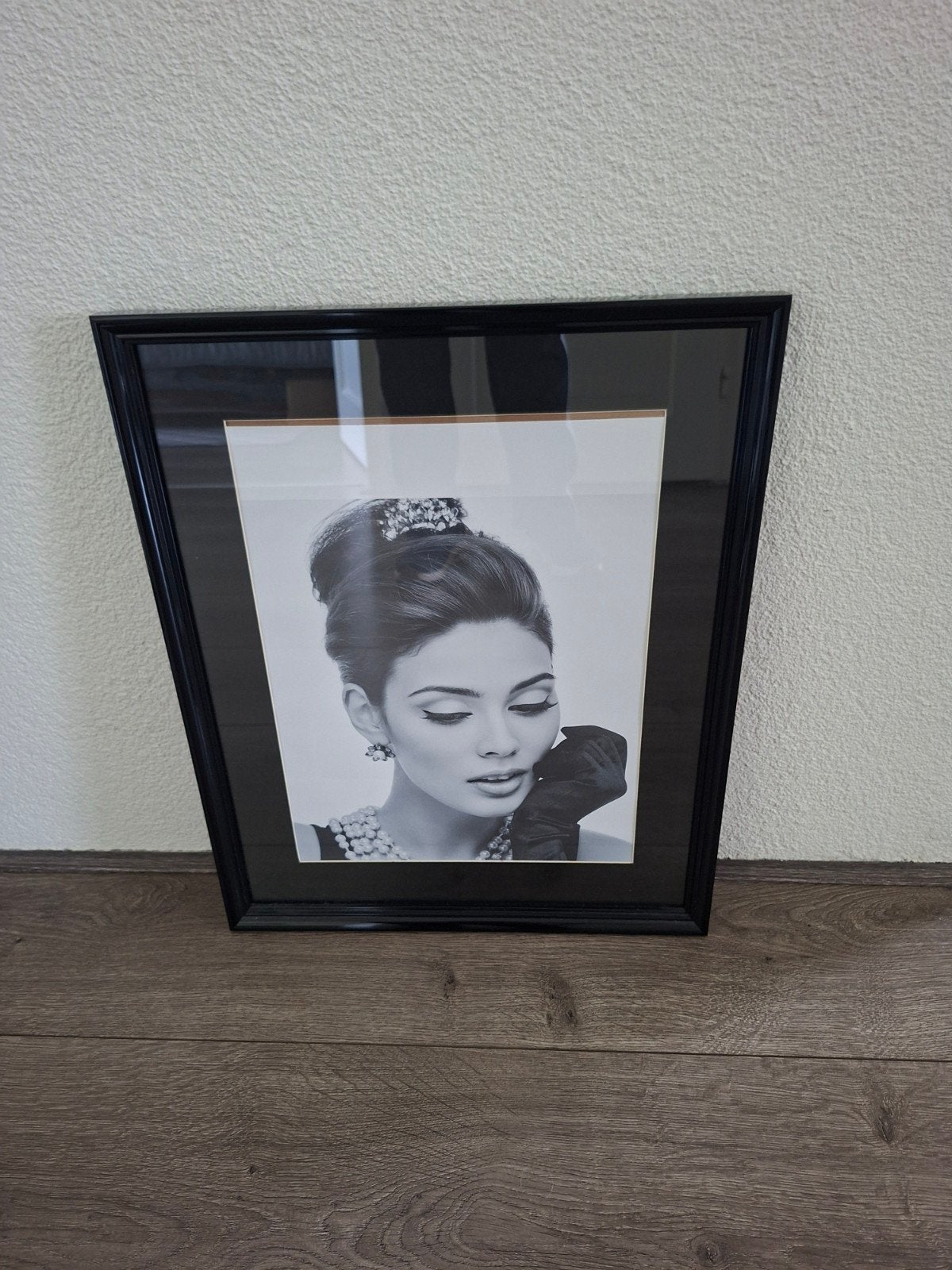 Lijst met Audrey Hepburn print - 43x53 cm, Ophalen, 50 – 75, Minder dan 50 cm, Gebruikt