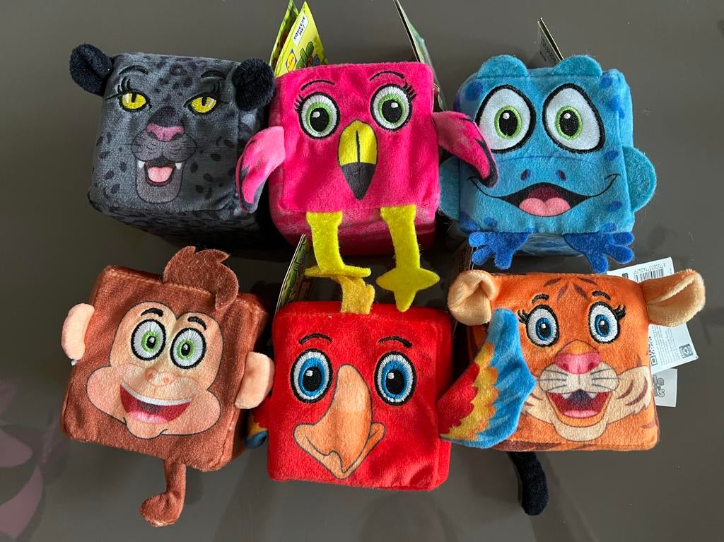 Jungle mini's knuffels - Set van 6, Kinderen en Baby's, Speelgoed | Knuffels en Pluche, Nieuw, Ophalen of Verzenden, Met label