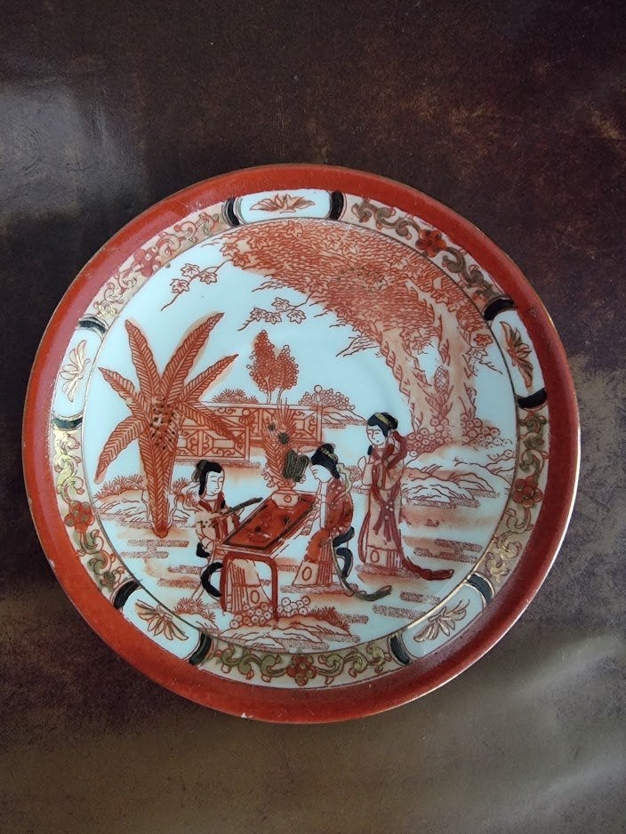 japans porseleinen bordje, Ophalen