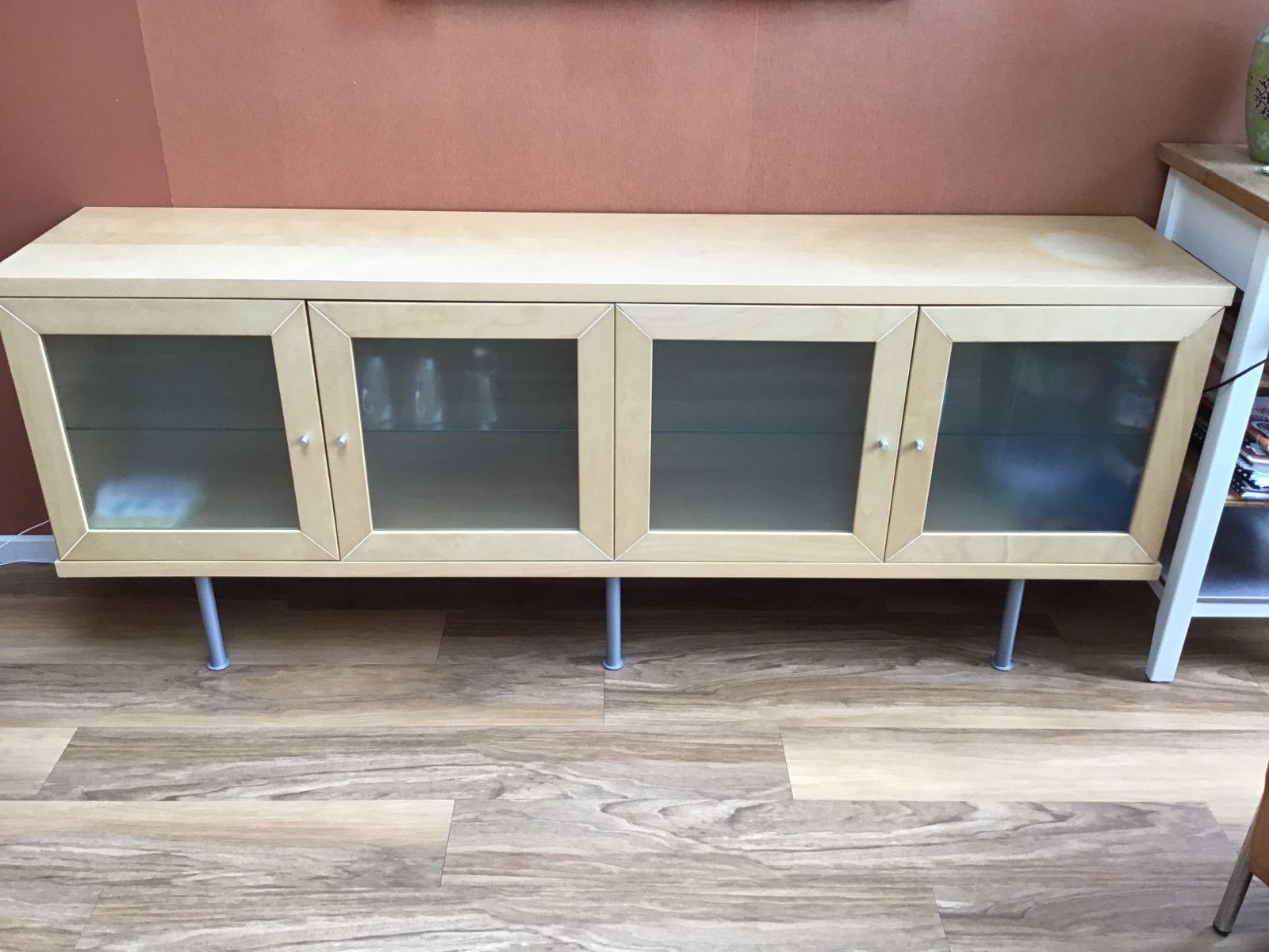 Ikea dressoir (Bonde) met glazen deuren, Ophalen, Gebruikt, 150 tot 200 cm, 25 tot 50 cm